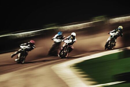 SOLNA, SWEDEN - SEPT 23, 2017: Stockholm FIM Speedway Grand Prix at Friends Arena in Stockholm.のeditorial素材