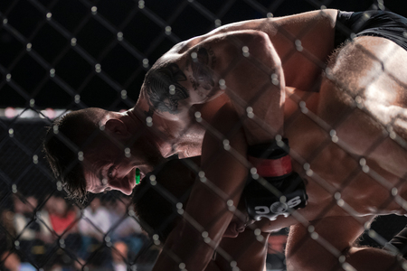 STOCKHOLM, SWEDEN, MAY 11, 2019: Superior challenge 19 between Bartosz Wojcikiewicz (SWE) and Wilbert Huaman (PER). Bartosz won by decision.のeditorial素材