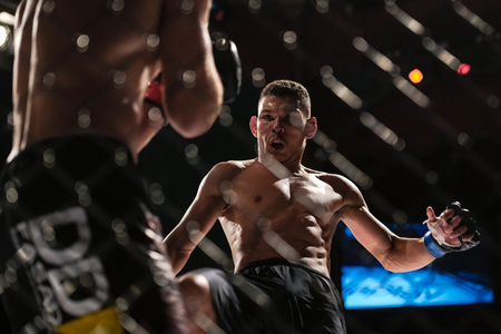 STOCKHOLM, SWEDEN, MAY 11, 2019: Superior challenge 19 between Serdar Altas (SWE) and Jhonata Silva (BRA). Silva won by decision.のeditorial素材