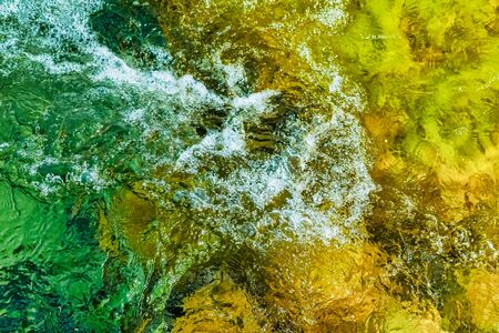 Clear water in colorful colors in abstract patterns. Roslagen, Scandinavia, Sweden