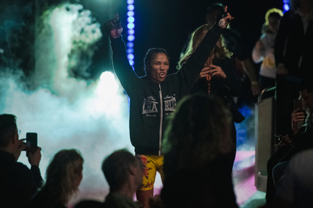 STOCKHOLM, SWEDEN, DEC 7, 2019: Superior challenge 20 between Malin Hermansson (SWE) and Karla Benitez (ESP), Hermansson won.のeditorial素材