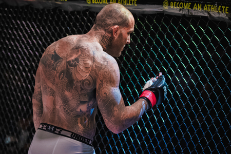 STOCKHOLM, SWEDEN, DEC 7, 2019: Superior challenge 20 between Kenneth Bergh (NOR) and David Marcina (AUS). Bergh won.のeditorial素材