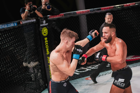 STOCKHOLM, SWEDEN, DEC 7, 2019: Superior challenge 20 between Moraad Moreno (SWE) and Gard Olve...
