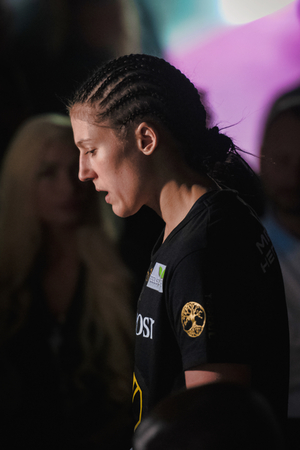 STOCKHOLM, SWEDEN, DEC 7, 2019: Superior challenge 20 between Malin Hermansson (SWE) and Karla Benitez (ESP), Hermansson won.のeditorial素材