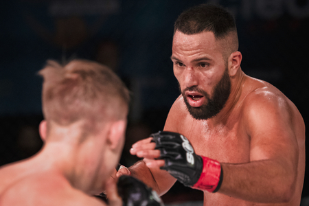 STOCKHOLM, SWEDEN, DEC 7, 2019: Superior challenge 20 between Moraad Moreno (SWE) and Gard Olve Sagen (NOR). Sagen won.のeditorial素材