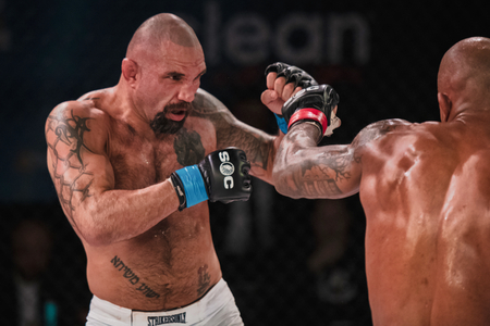 STOCKHOLM, SWEDEN, DEC 7, 2019: Superior challenge 20 between Nico Musoke (SWE) and Marcelo Alfaya (BRA). Musoke won.のeditorial素材