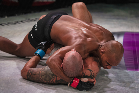 STOCKHOLM, SWEDEN, DEC 7, 2019: Superior challenge 20 between Nico Musoke (SWE) and Marcelo Alfaya (BRA). Musoke won.のeditorial素材