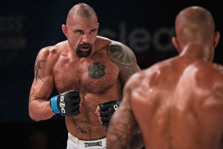 STOCKHOLM, SWEDEN, DEC 7, 2019: Superior challenge 20 between Nico Musoke (SWE) and Marcelo Alfaya (BRA). Musoke won.のeditorial素材