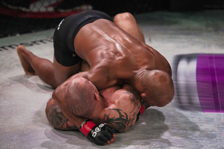 STOCKHOLM, SWEDEN, DEC 7, 2019: Superior challenge 20 between Nico Musoke (SWE) and Marcelo Alfaya (BRA). Musoke won.のeditorial素材