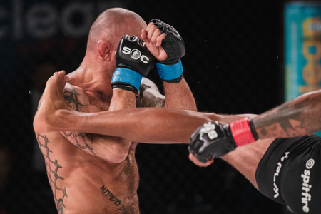 STOCKHOLM, SWEDEN, DEC 7, 2019: Superior challenge 20 between Nico Musoke (SWE) and Marcelo Alfaya (BRA). Musoke won.のeditorial素材
