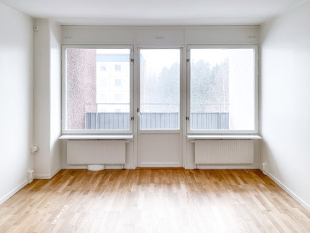 Empty flat after cleaning and before giving it to the next person for lending. Swedenの写真素材