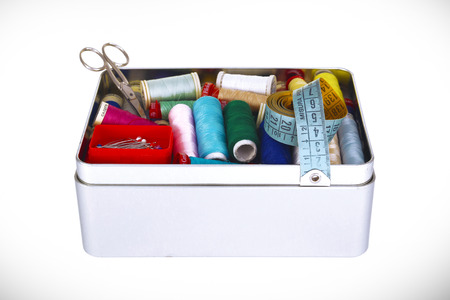 Sewing kit in a box