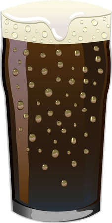 pint of beer with condensation drops on the glassのイラスト素材