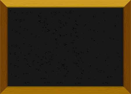 Empty old-fashioned chalkboard with a wooden frameのイラスト素材