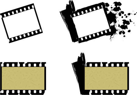 Set of photographic film frames, suitable for logos, business cards, etc.のイラスト素材