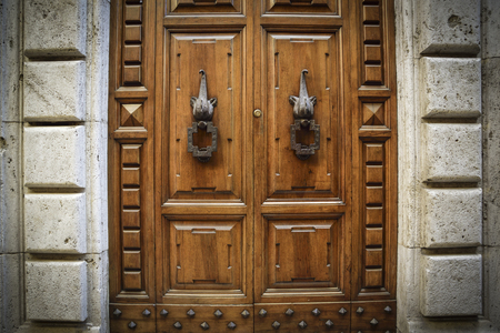 Ancient gate of a historic Italian palace