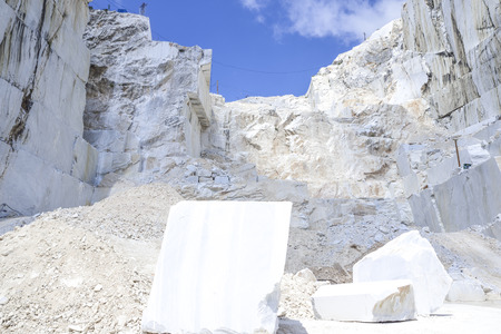 quarry of the precious Carrara marble. Alpi Apuane, Tuscany, Italy