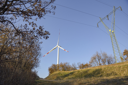 Wind turbine for renewable sources of electricity without pollution.Trentino, Italy