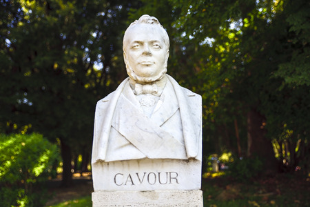 Sculptural depiction of Cavour politician and Italian patriot