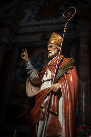 Valentine's day image. Statue of the saint in the basilica of the Italian city of Terni.