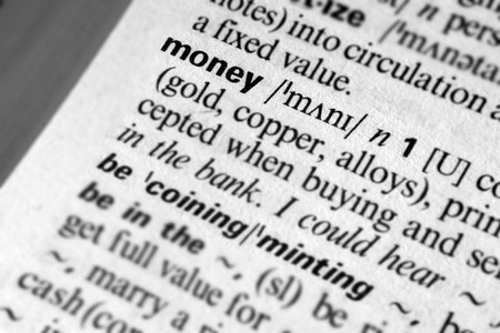 Money - Dictionary definition of business wordの写真素材