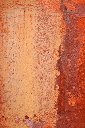 Grungy old wall with layers of old paint as background texture