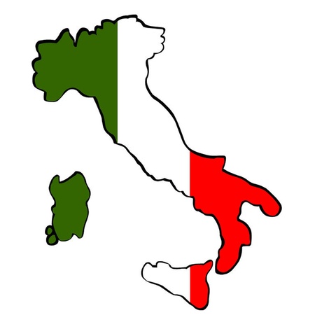 Flag Map of Italyのイラスト素材