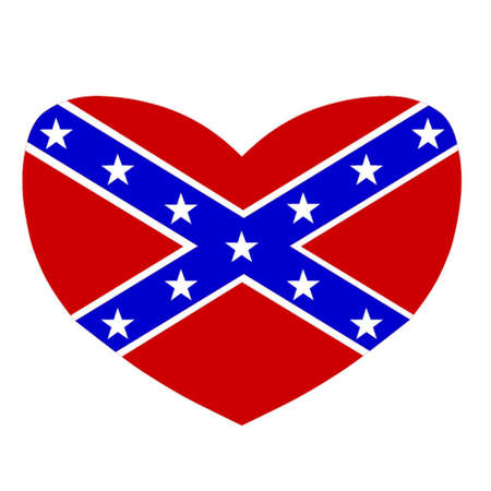 Confederate Heart Flagのイラスト素材