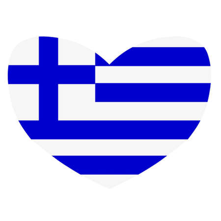 Greek Heart Flagのイラスト素材