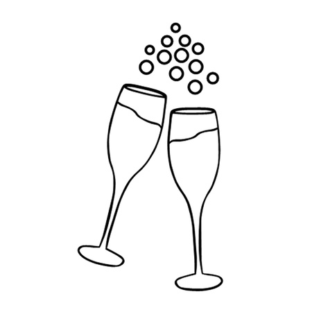 Champagne Toastのイラスト素材