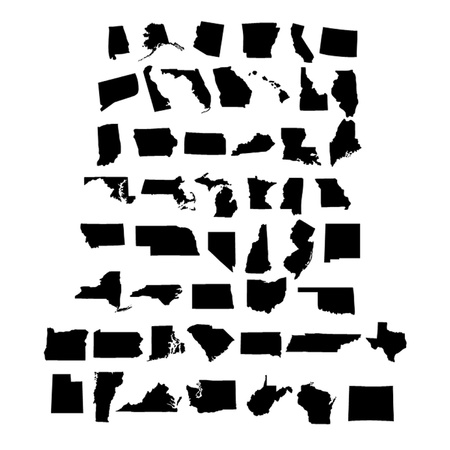 The 50 States of Americaのイラスト素材