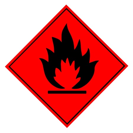 Flammable Warning Sign のイラスト素材