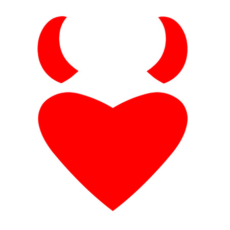 Love Heart and Devil Horns