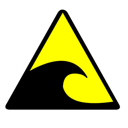 Tsunami Hazard Symbolのイラスト素材