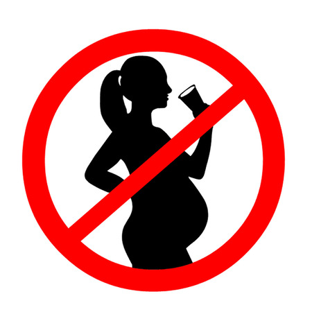 Pregnant Woman Alcohol Symbolのイラスト素材