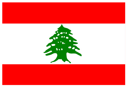 Flag of Lebanonのイラスト素材