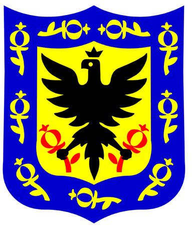 The coat of arms of Bogota, Colombia.のイラスト素材