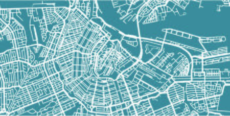 Detailed map of Amsterdam, scale 1:30 000 in the Netherlandsのイラスト素材