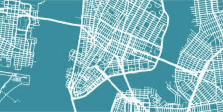 Detailed map of New York with scale 1:30 000のイラスト素材