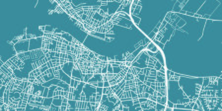 Detailed vector map of Aalborg, scale 1:30 000, Denmarkのイラスト素材