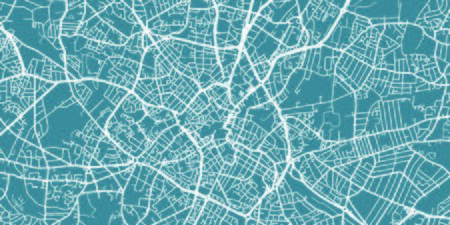 Detailed vector map of Birmingham, scale 1:30 000, UKのイラスト素材
