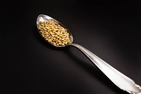 Lentils on Spoonの写真素材
