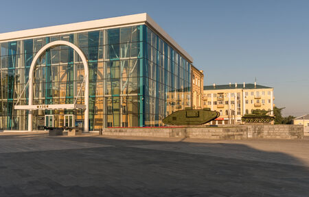 armored tank in kharkiv Freedom square and museumのeditorial素材