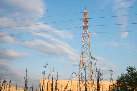 Hig Power pylon along the highway