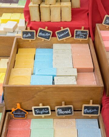 square soap colorful and fragrant with many fragrancesの写真素材