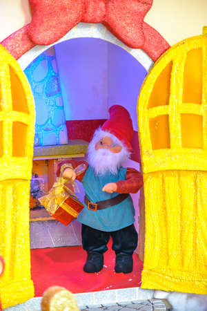 colorful Christmas scene that seems almost fairytaleの写真素材