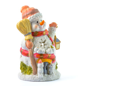 a centerpiece which depicts a snowmanの写真素材