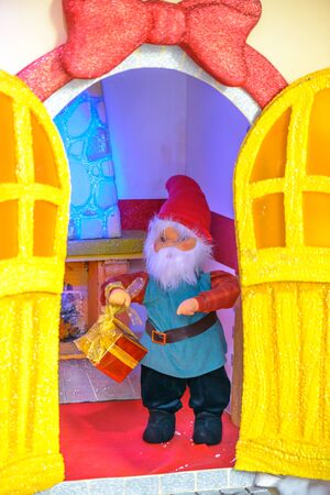 colorful Christmas scene that seems almost fairytaleの写真素材