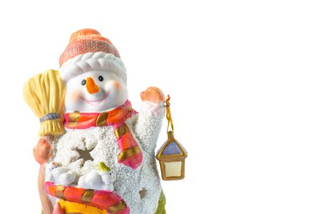 a centerpiece which depicts a snowmanの写真素材
