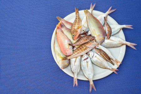 recently caught fish ready to be cookedの写真素材